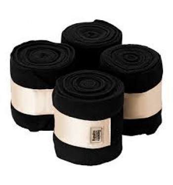 Equito fleecové bandáže Black - Ivory